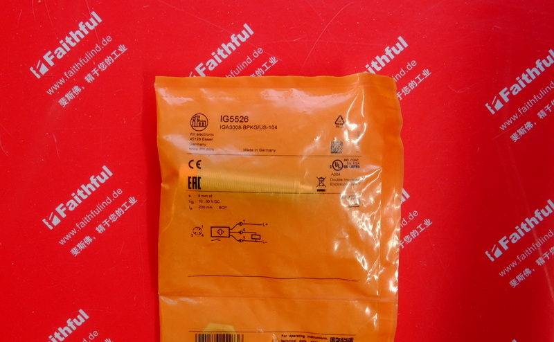 Ifm IG5526 易福门电感式接近开关 IGA3008-BPKG/US-104