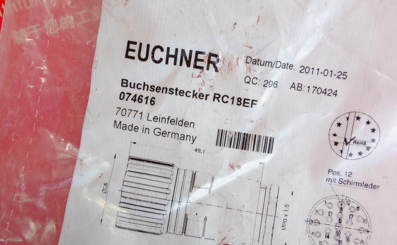 Euchner 074616 安士能M23圆形接插头 RC18EF 直头
