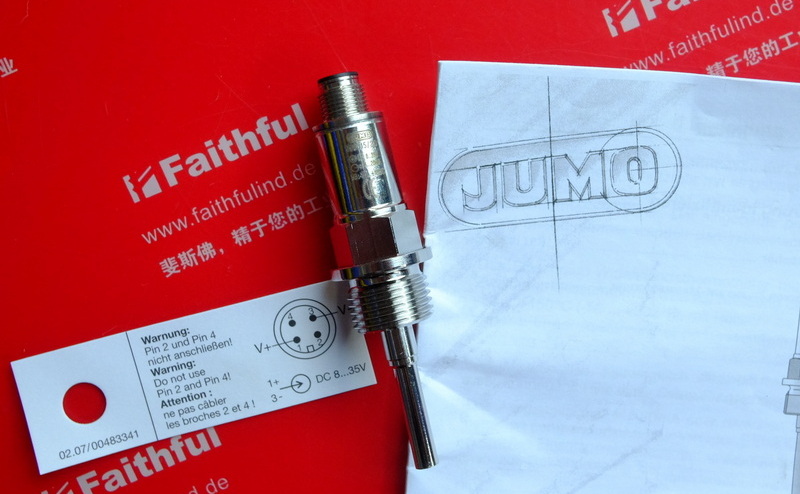 Jumo 00508279 久茂拧入式热电阻温度传感器 Dtrans T100 902815/20-370-1013-2-6-50-104-24/000