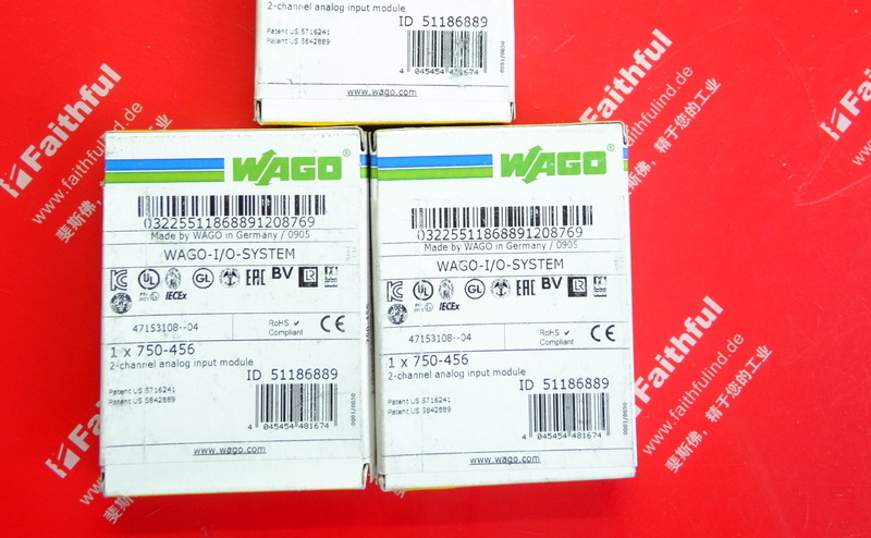Wago 750-456 万可2通道模拟量输入模块 WAGO I/O SYSTEM