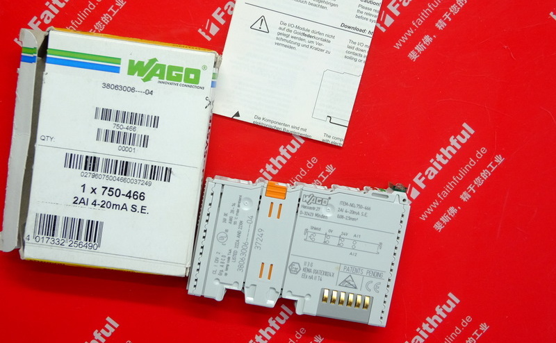 Wago 750-466 万可2通道模拟量输入模块 WAGO I/O SYSTEM