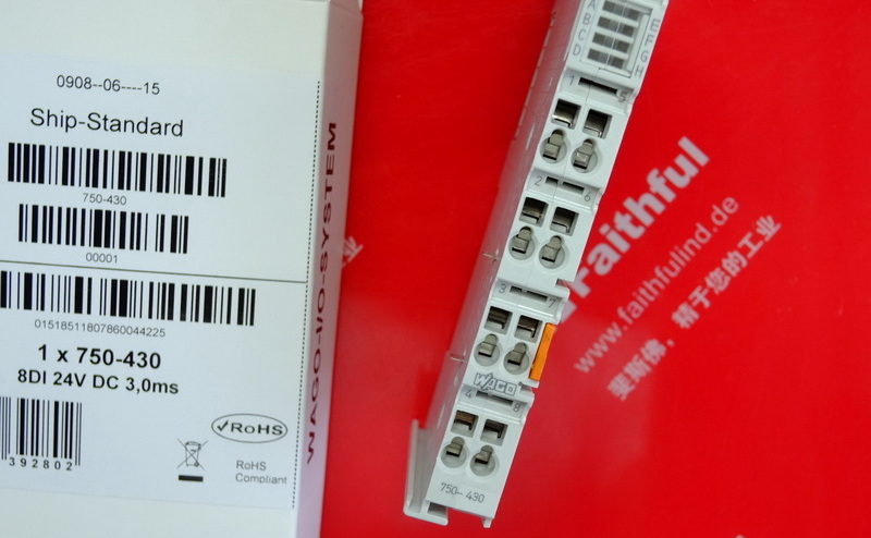 Wago 750-430 万可8通道数字量输入模块 WAGO I/O SYSTEM